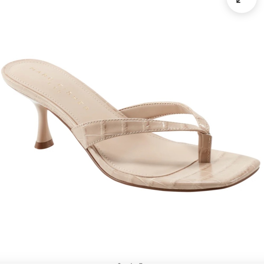 Marc Fisher Nude Strappy Heels